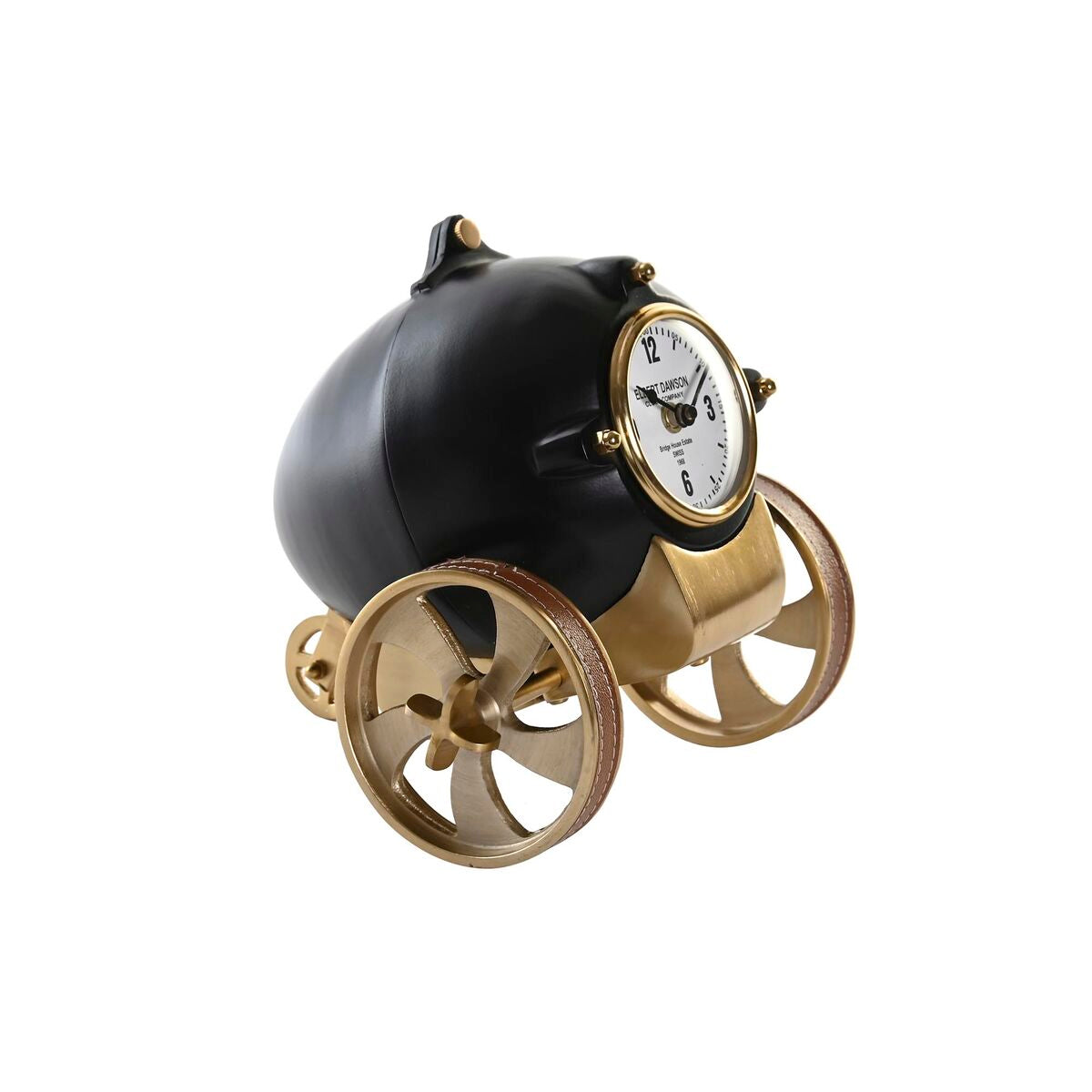 Table clock DKD Home Decor Black Golden Colonial-0