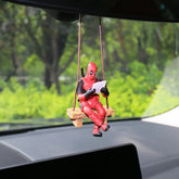 Cartoon Deadpool Car Mirror Pendant Decor-5