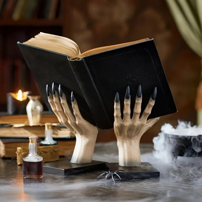 2-Piece Hand Bookends - Resin Decor-3