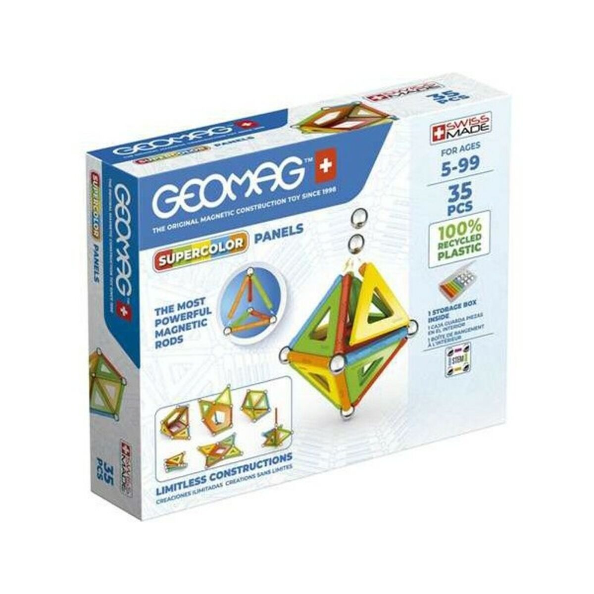 Construction set Geomag Supercolor Panels Magnetic (35 pcs)-0