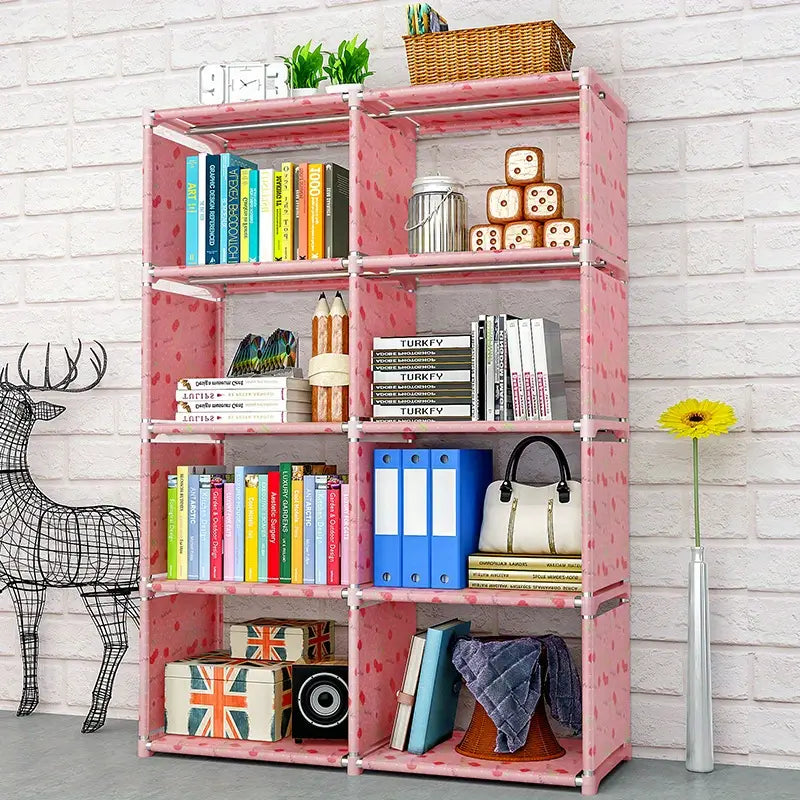 Discover the perfect blend of form and function in this double-grid bookshelf-4