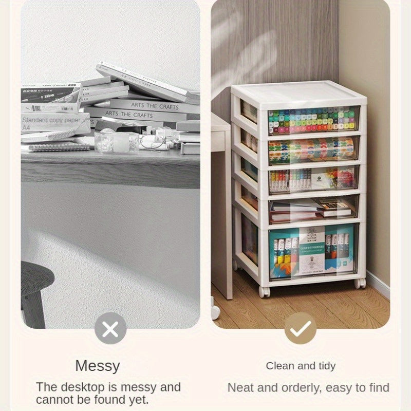 Waterproof Under-Desk Storage Cabinet – 5 Drawers-3