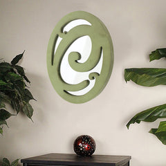 Green Wood Wall Decor-3
