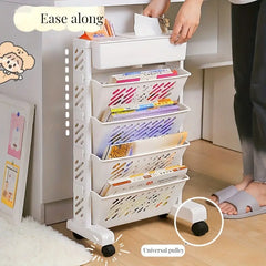 Movable Desk Side Bookshelf-1