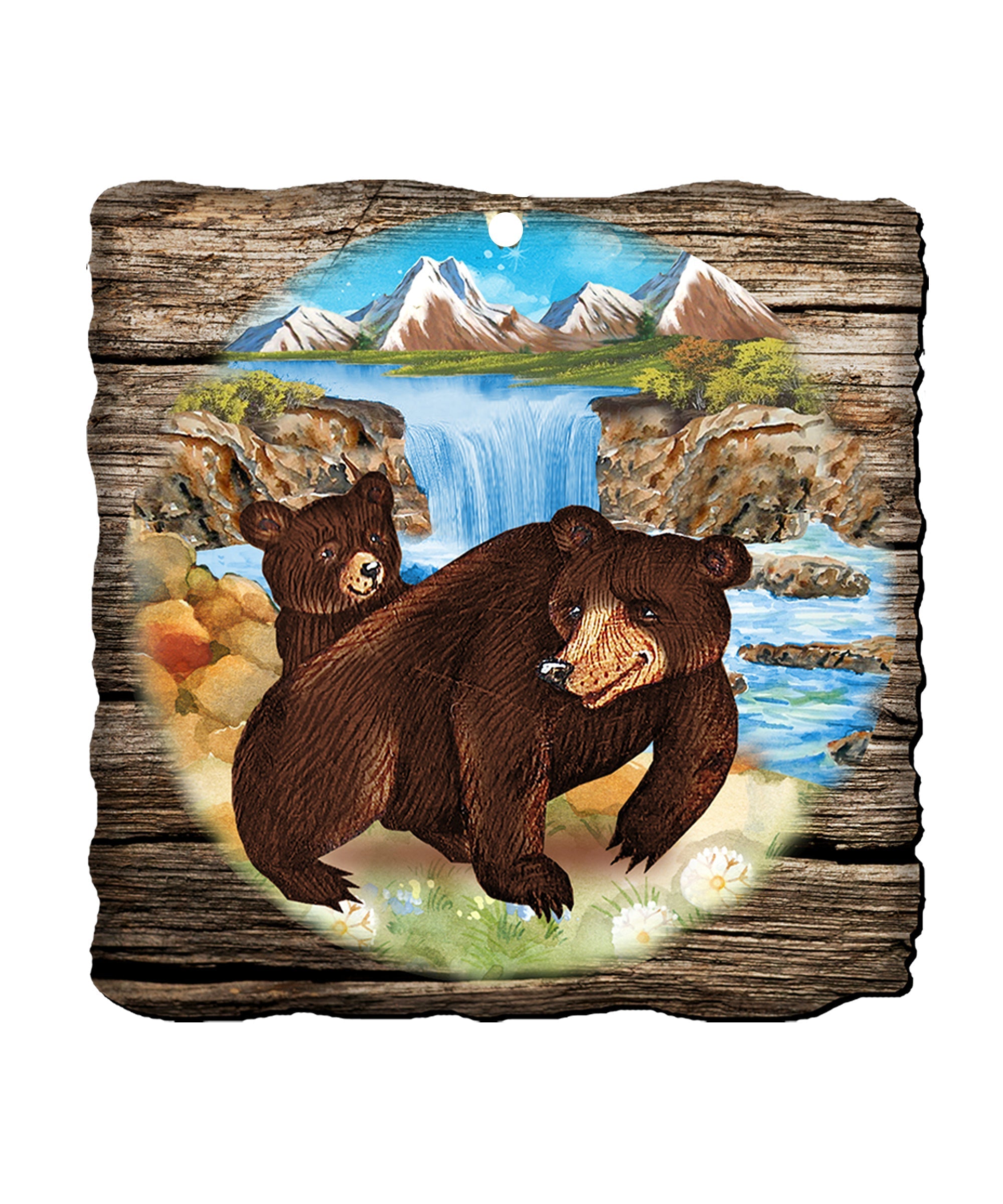 Bear Cabin Wildlife Door Decor - Wildlife Holiday Decor - 8114081H-4