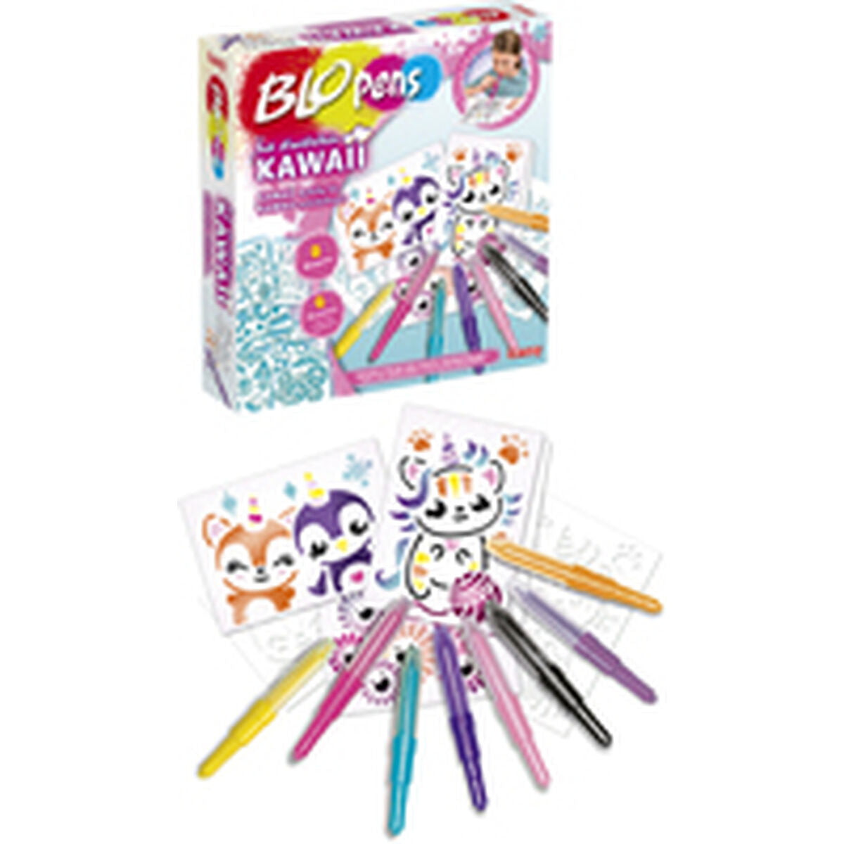Colouring Activity Box Lansay BLOPENS KAWAII Multicolour-5