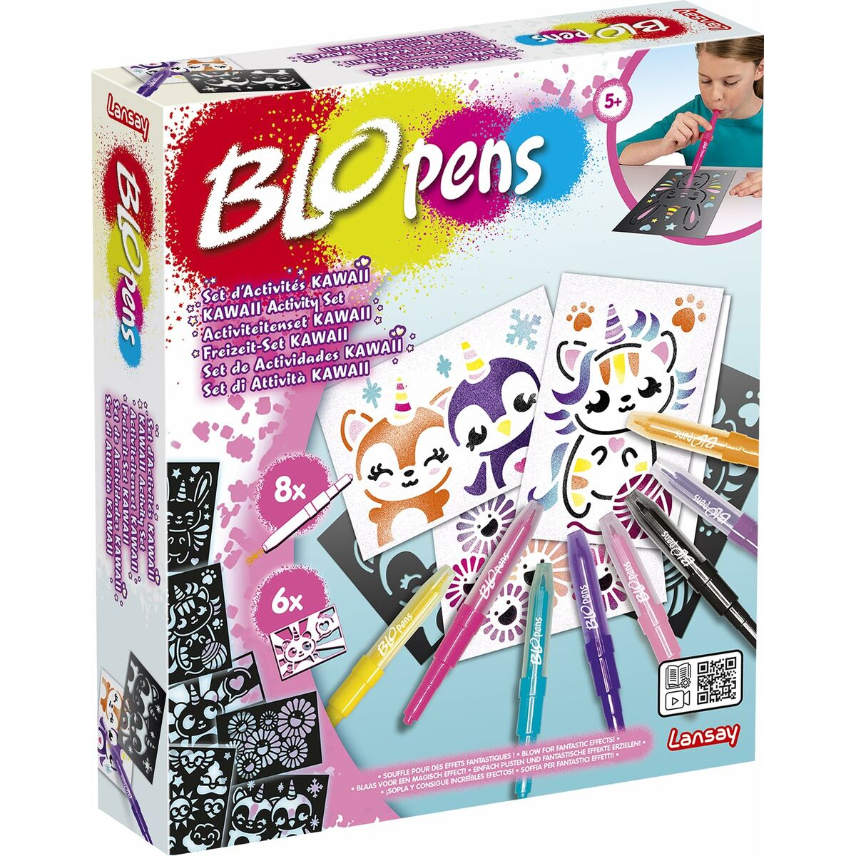 Colouring Activity Box Lansay BLOPENS KAWAII Multicolour-4