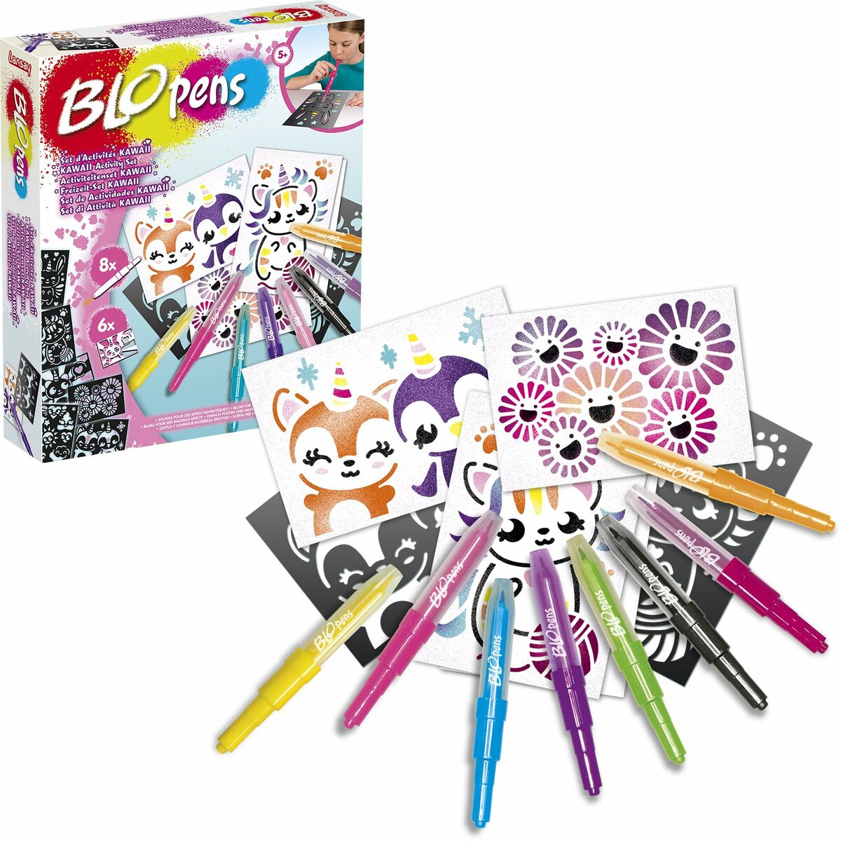 Colouring Activity Box Lansay BLOPENS KAWAII Multicolour-2