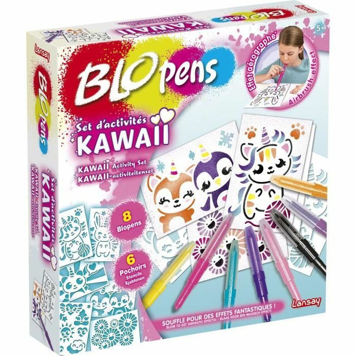 Colouring Activity Box Lansay BLOPENS KAWAII Multicolour-7