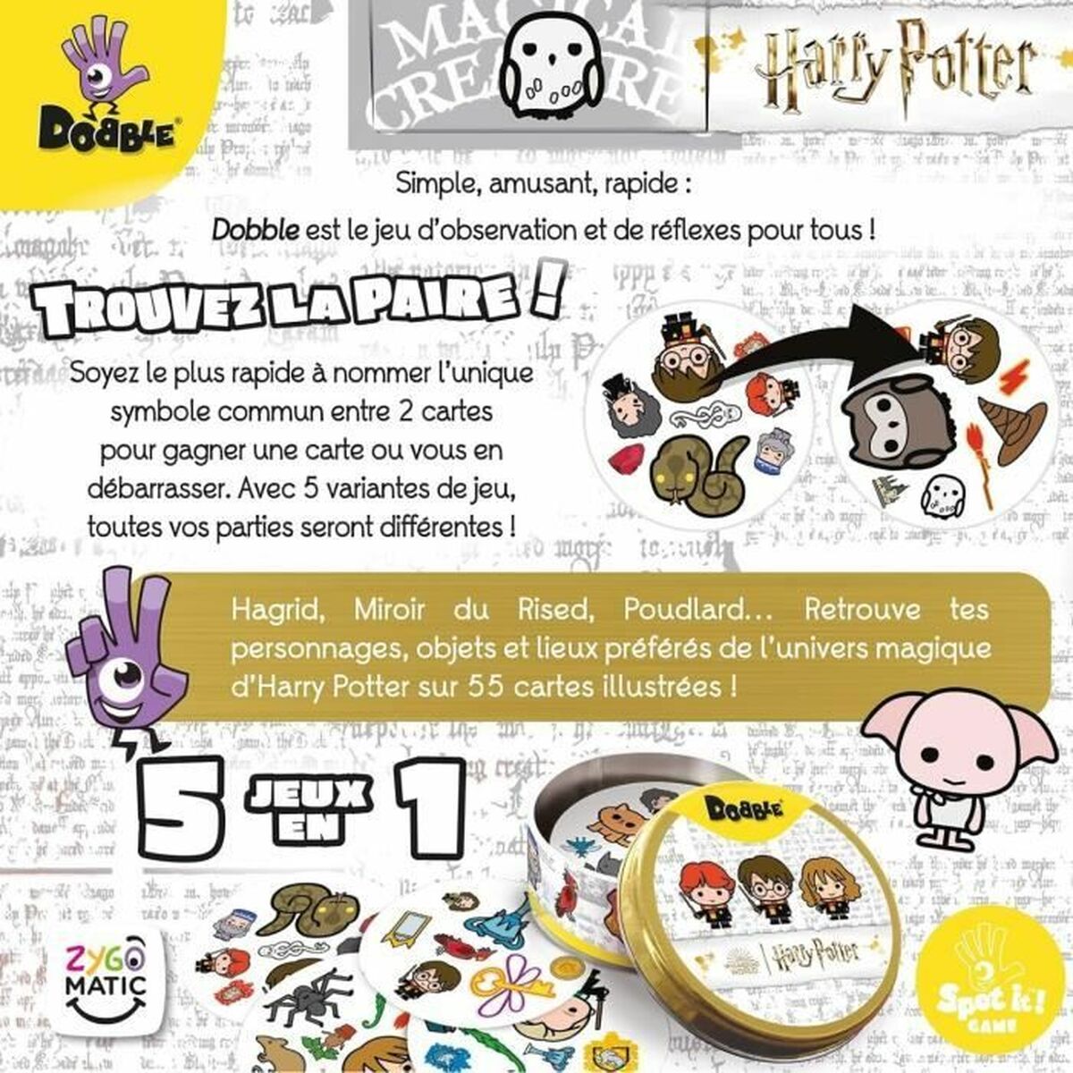 Educational Game Asmodee Dobble Harry Potter-3