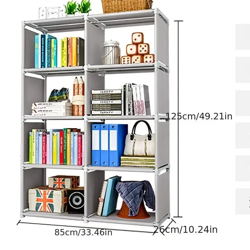 Discover the perfect blend of form and function in this double-grid bookshelf-3