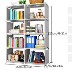 Discover the perfect blend of form and function in this double-grid bookshelf-3