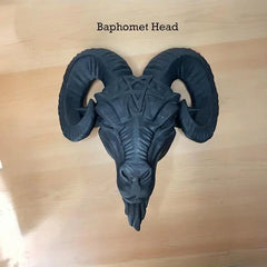 3-Piece Sheep Head Wall Decor Set - Black Resin Art Deco-3