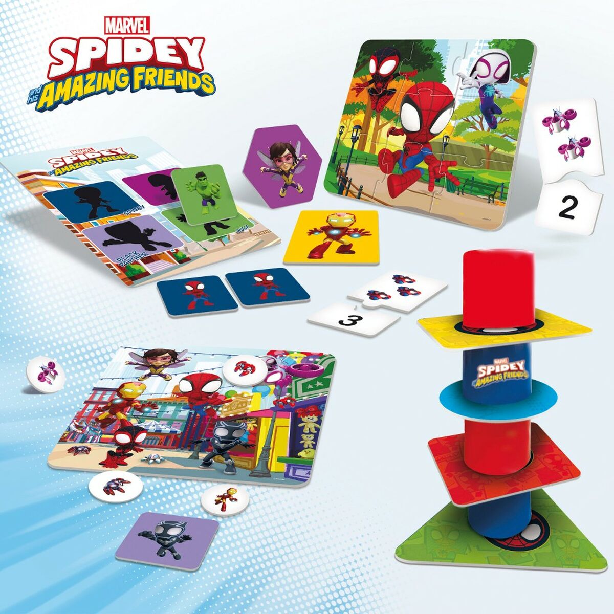 Educational Game Spidey 24,5 x 0,2 x 24,5 cm (6 Units) 10-in-1-3