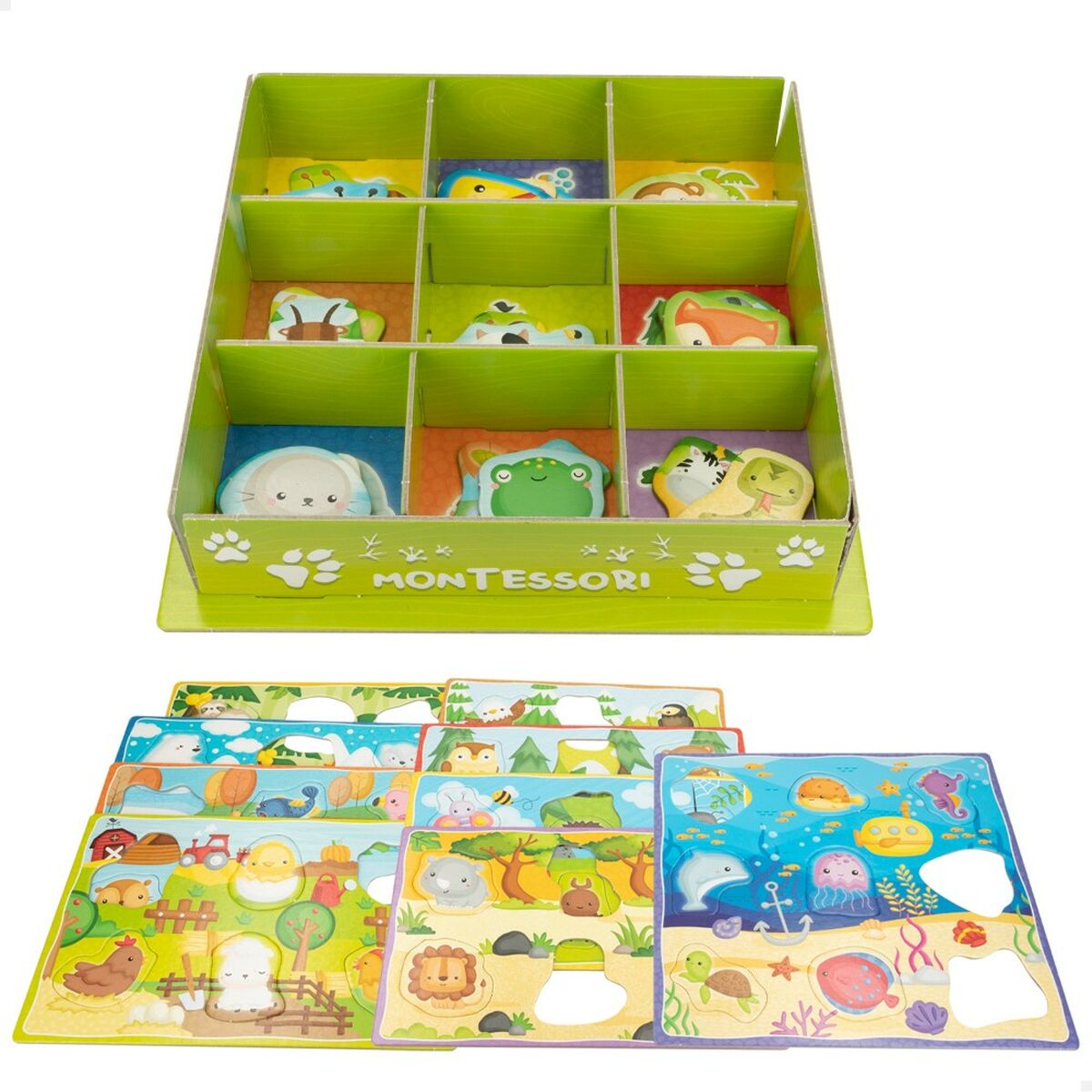 Educational Game Lisciani Giochi 26 x 6 x 26 cm animals Montessori method 67 Pieces (6 Units)-6