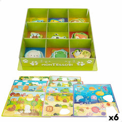 Educational Game Lisciani Giochi 26 x 6 x 26 cm animals Montessori method 67 Pieces (6 Units)-0