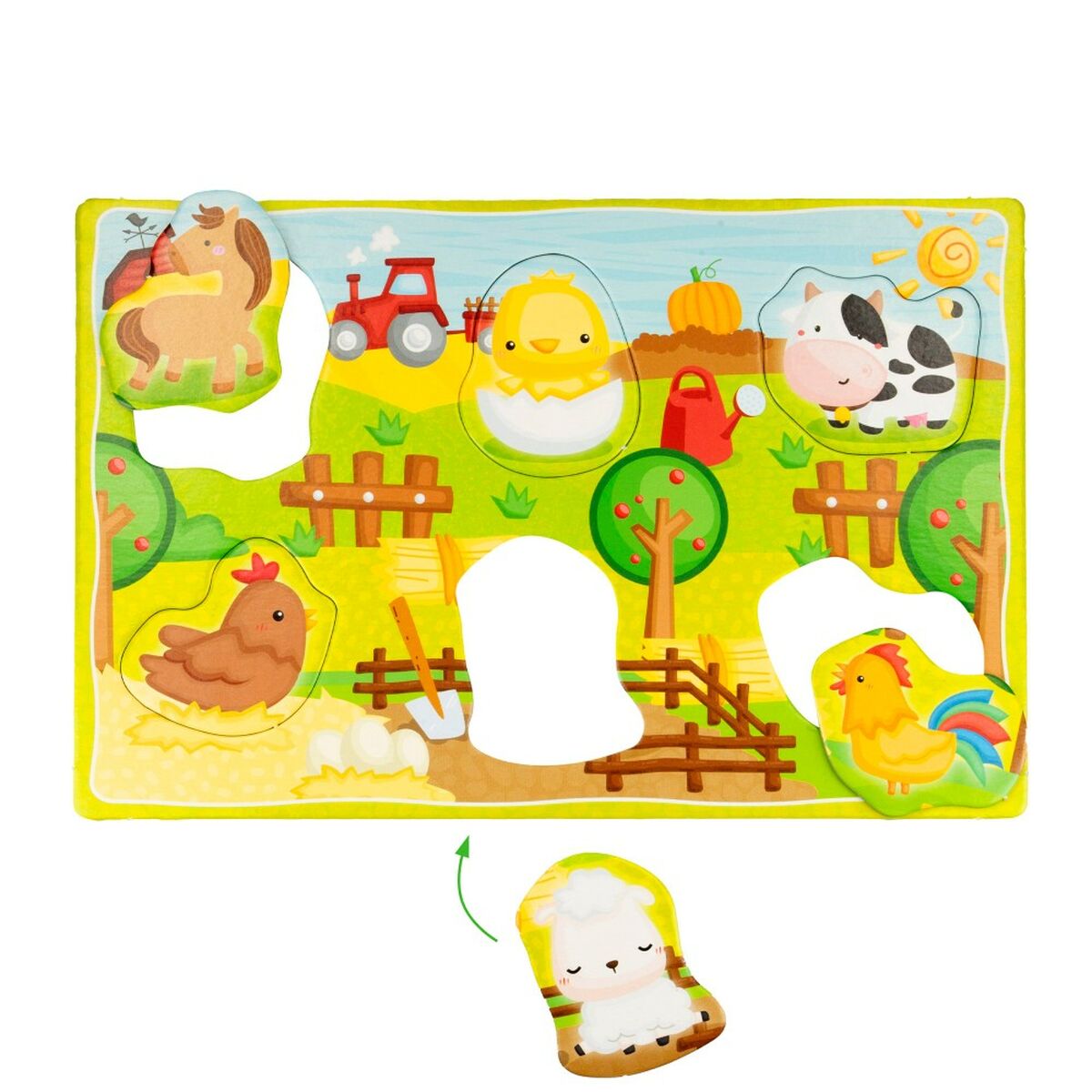 Educational Game Lisciani Giochi 26 x 6 x 26 cm animals Montessori method 67 Pieces (6 Units)-4