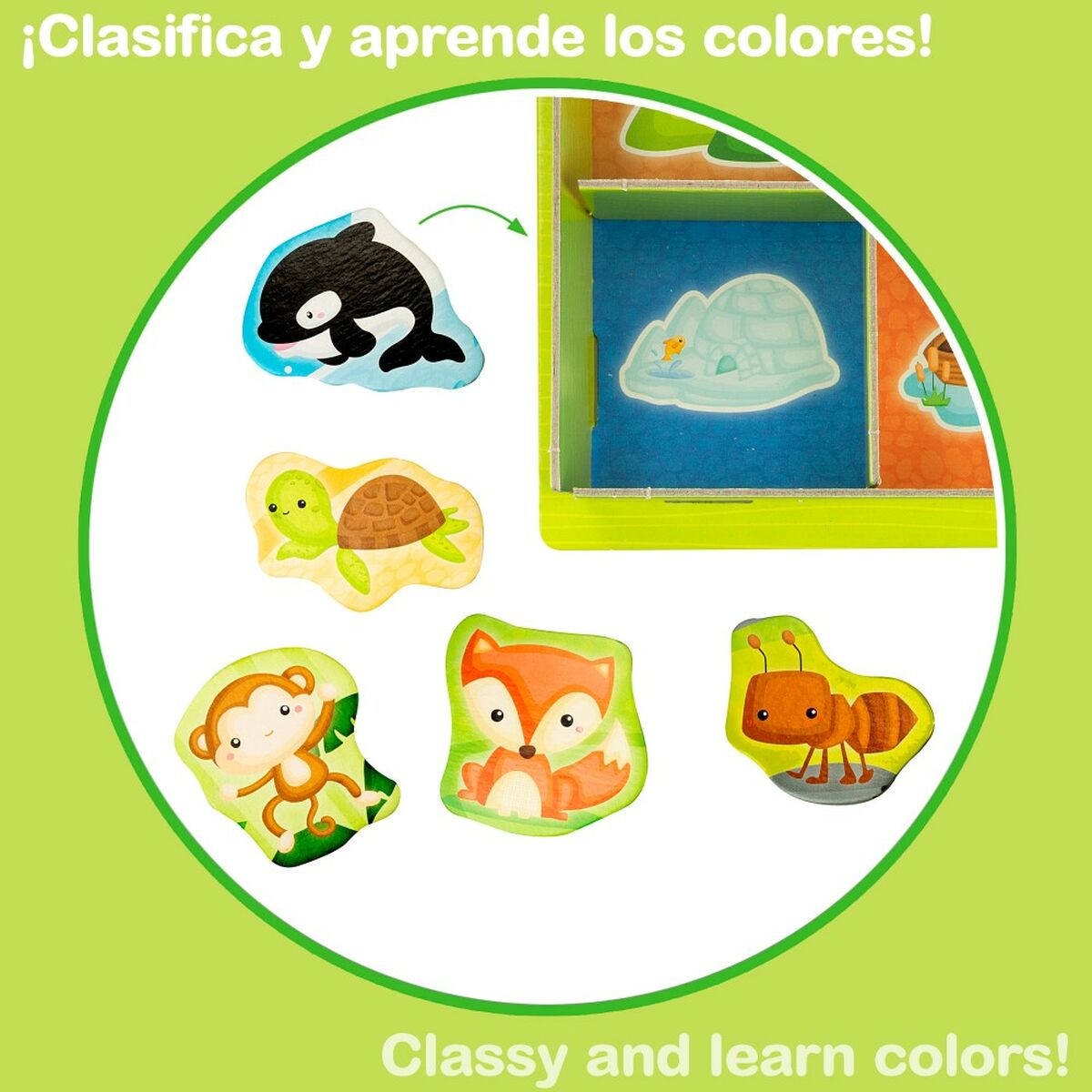 Educational Game Lisciani Giochi 26 x 6 x 26 cm animals Montessori method 67 Pieces (6 Units)-2