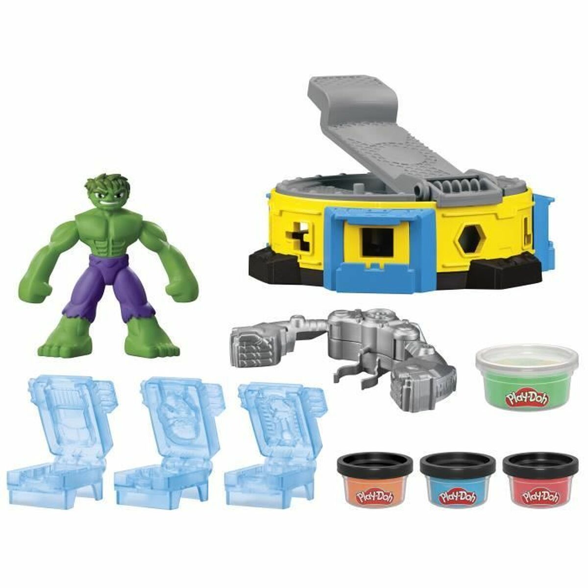 Modelling Clay Game Play-Doh Hulk Smash It All Multicolour-5