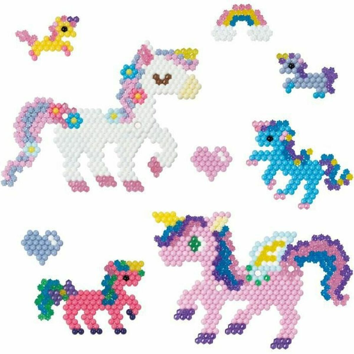 Glass beads Aquabeads Fairy Unicorns 1500 Pieces-2