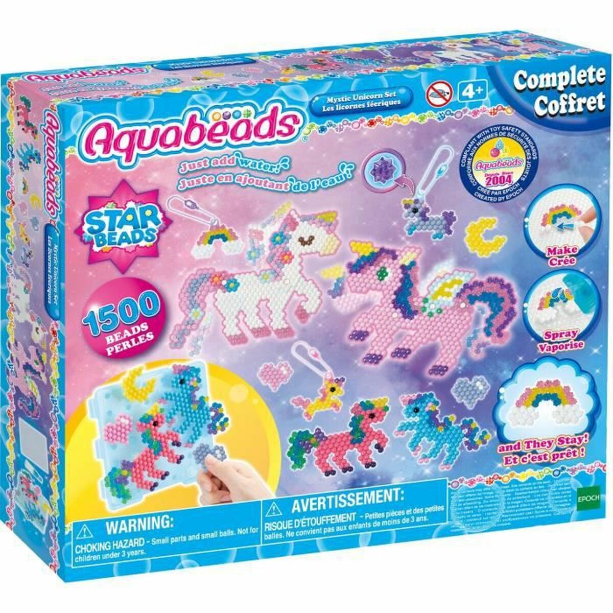 Glass beads Aquabeads Fairy Unicorns 1500 Pieces-0