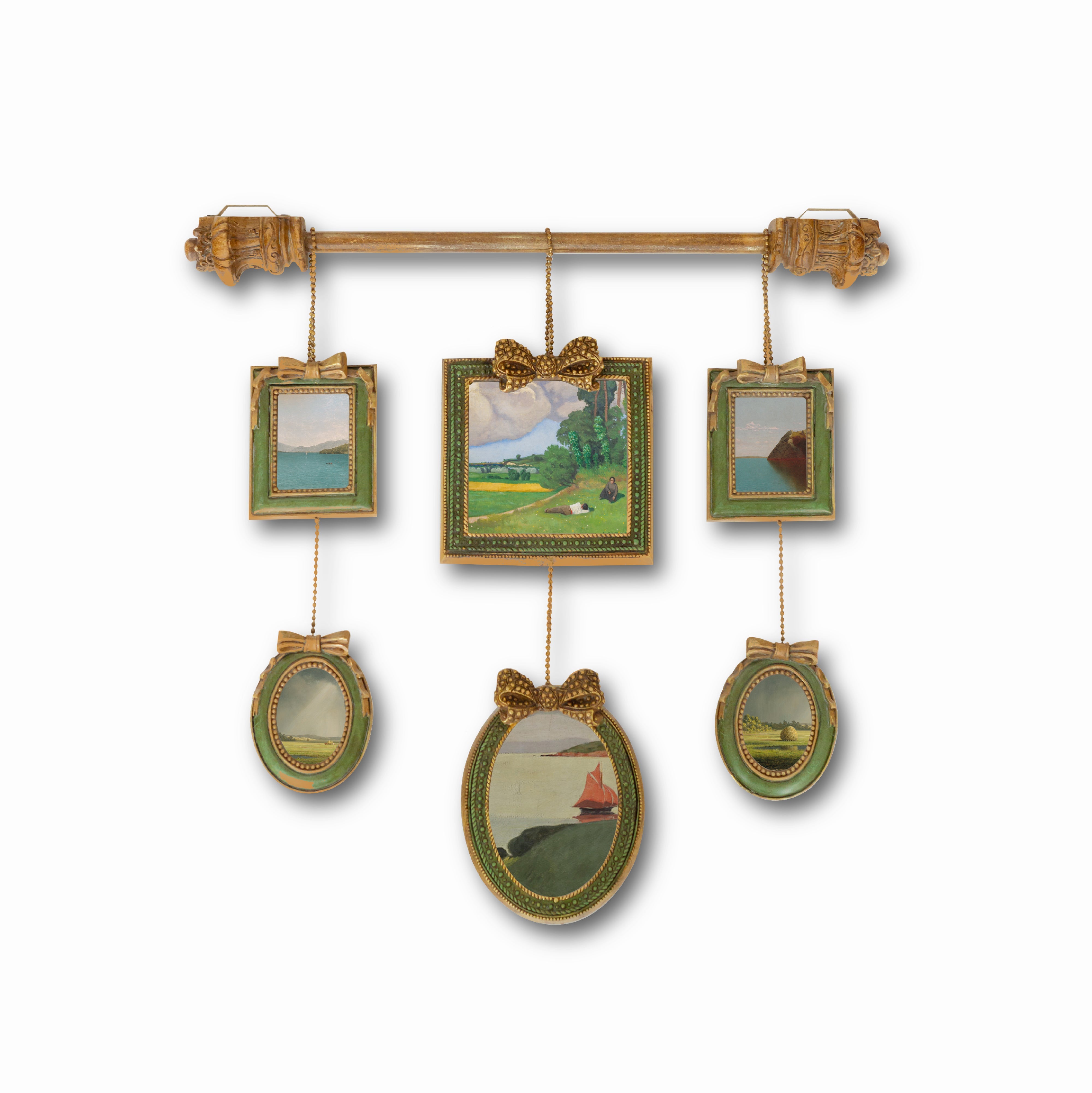 Elegant Multi-Frame Hanging Decor-6