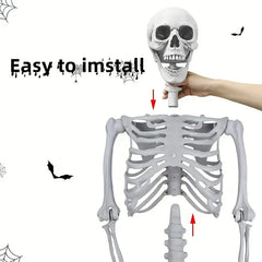 Faux Skeleton Sculpture: Spooky Halloween Decor-3