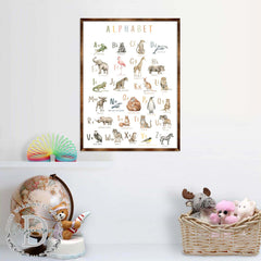 Animal Alphabet Art - Wooden Educational Art - Wall Decor - Homeschool Decor - Classroom Decor - Playroom Decor - Nursery Wall Art - Art For Kids - 310211-3