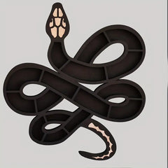 Serpent-Style Wooden Storage Rack: A Slithering Solution-2