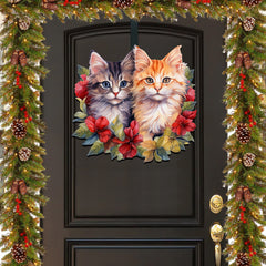 Cute Kittens Holiday Door Decor Wall Decor by G. Debrekht - Pets Decor - 8611091H-3