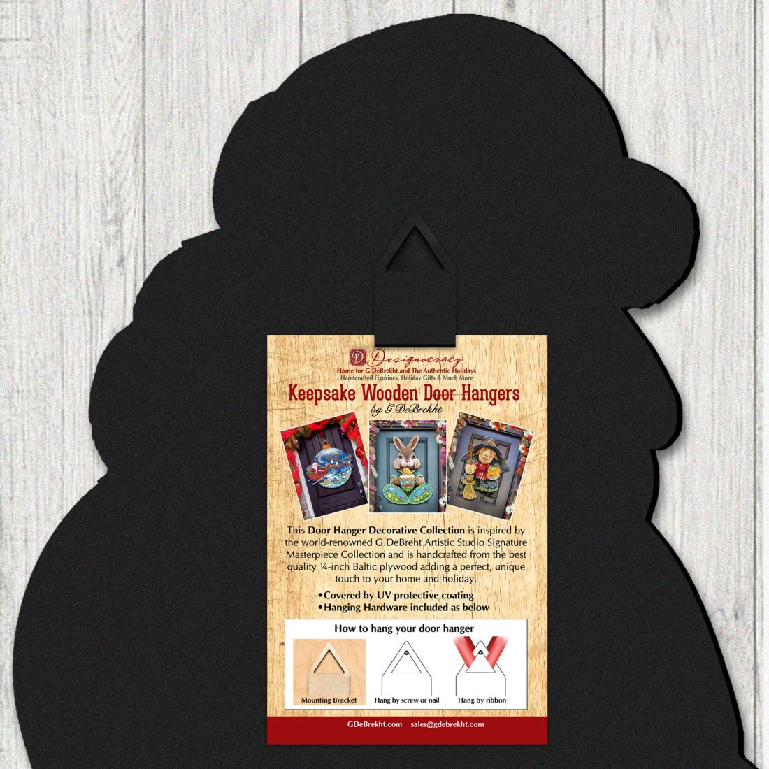 Bear Cabin Wildlife Door Decor - Wildlife Holiday Decor - 8114081H-1
