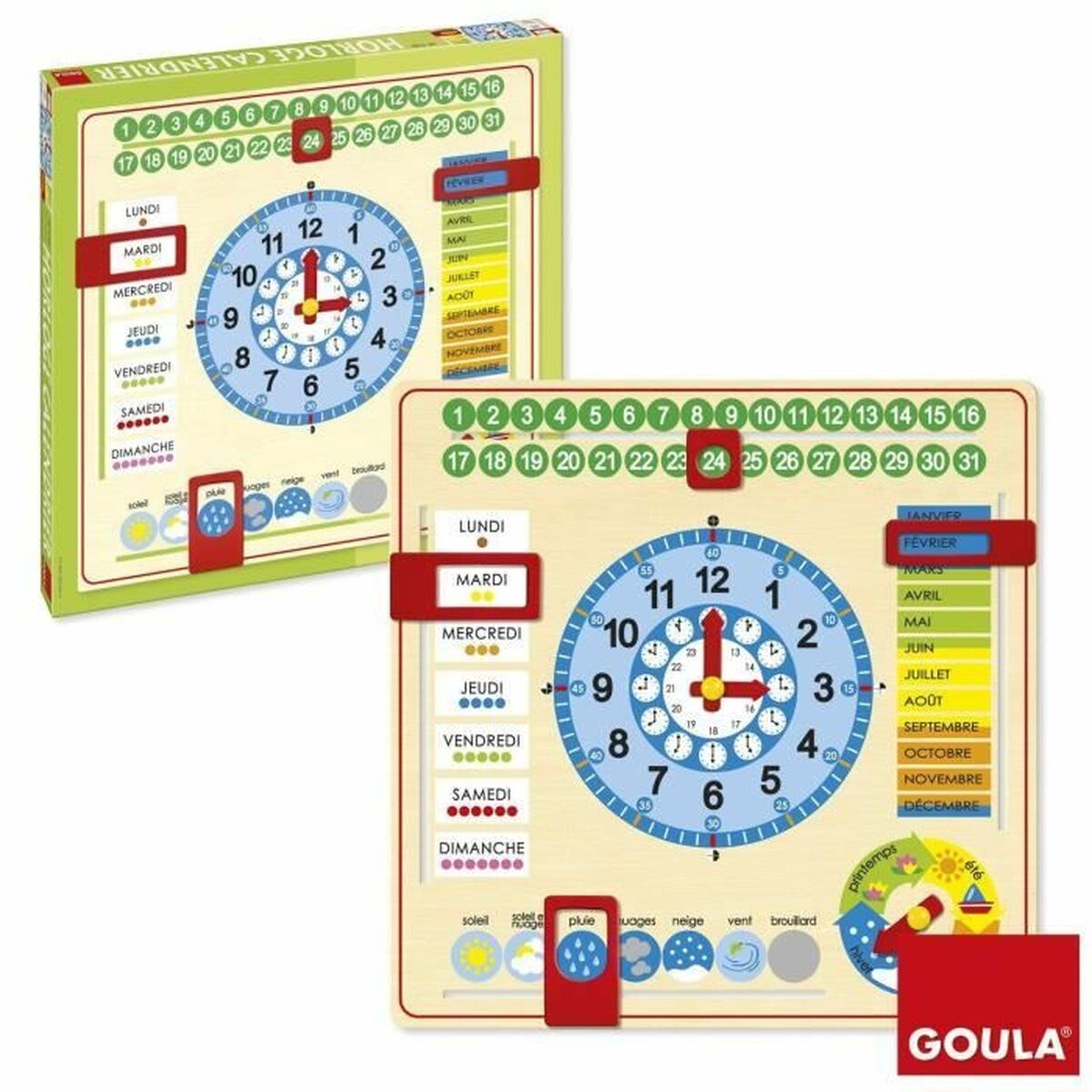 Educational Game Goula Calendar clock-0