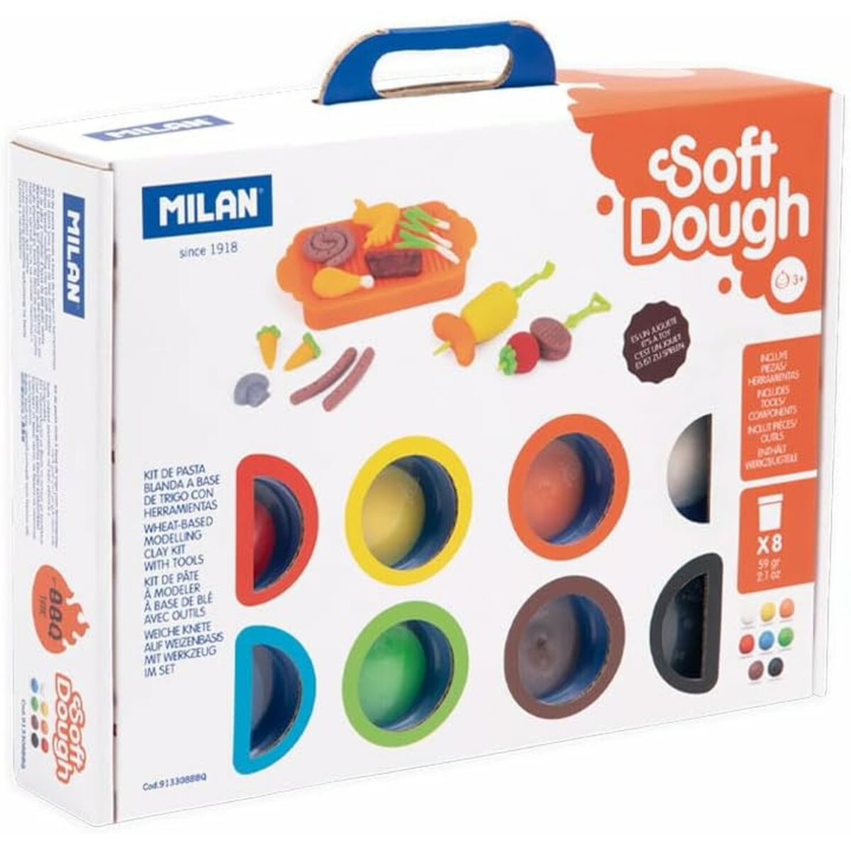 Modelling paste Milan Soft Dough BBq Multicolour-0