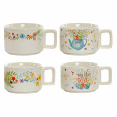 Piece Coffee Cup Set DKD Home Decor Multicolour Metal Bamboo Dolomite 260 ml-3