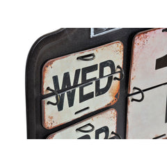 Calendar DKD Home Decor Metal 42 x 3,5 x 27 cm Black White-3
