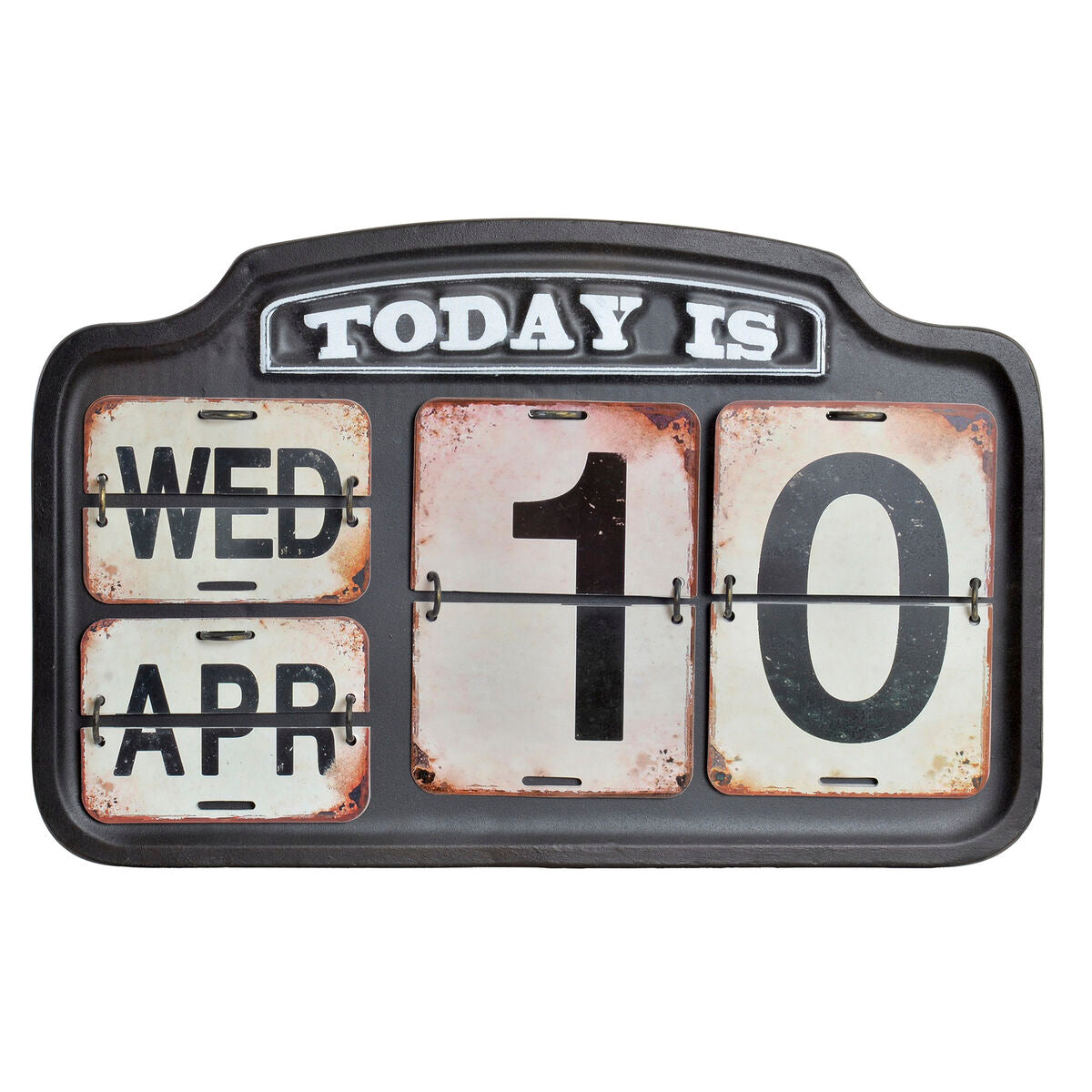 Calendar DKD Home Decor Metal 42 x 3,5 x 27 cm Black White-0