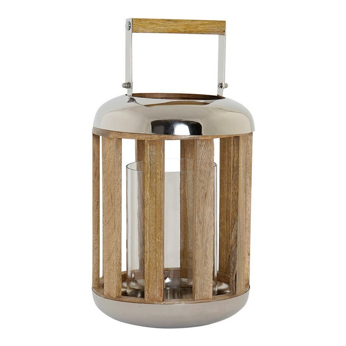 Lantern DKD Home Decor Silver Wood Metal (22 x 22 x 32 cm)-0