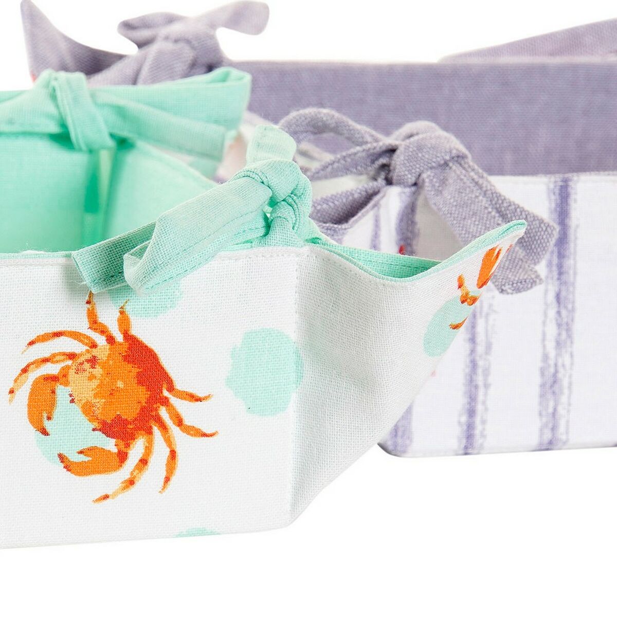 Multi-purpose basket DKD Home Decor Cotton 34 x 34 x 34 cm-2