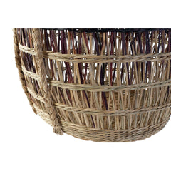 Basket set DKD Home Decor Natural Lilac Seagrass (3 Pieces)-2