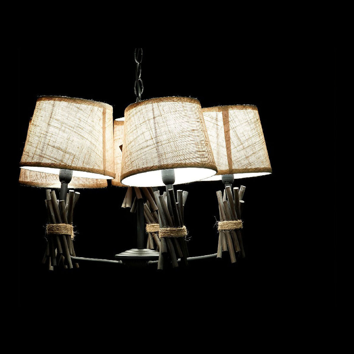 Ceiling Light DKD Home Decor Polyester Metal (55 x 55 x 100 cm)-3