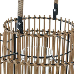 Candleholder DKD Home Decor Natural Metal Bamboo 30 x 30 x 32 cm-2