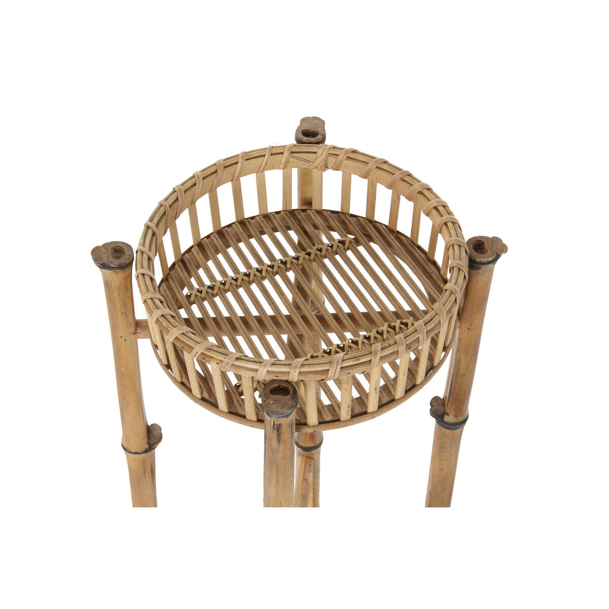 Planter DKD Home Decor Bamboo Natural (32 x 32 x 55.5 cm)-3