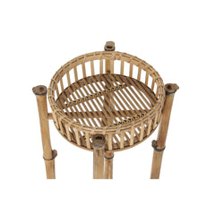 Planter DKD Home Decor Bamboo Natural (32 x 32 x 55.5 cm)-3