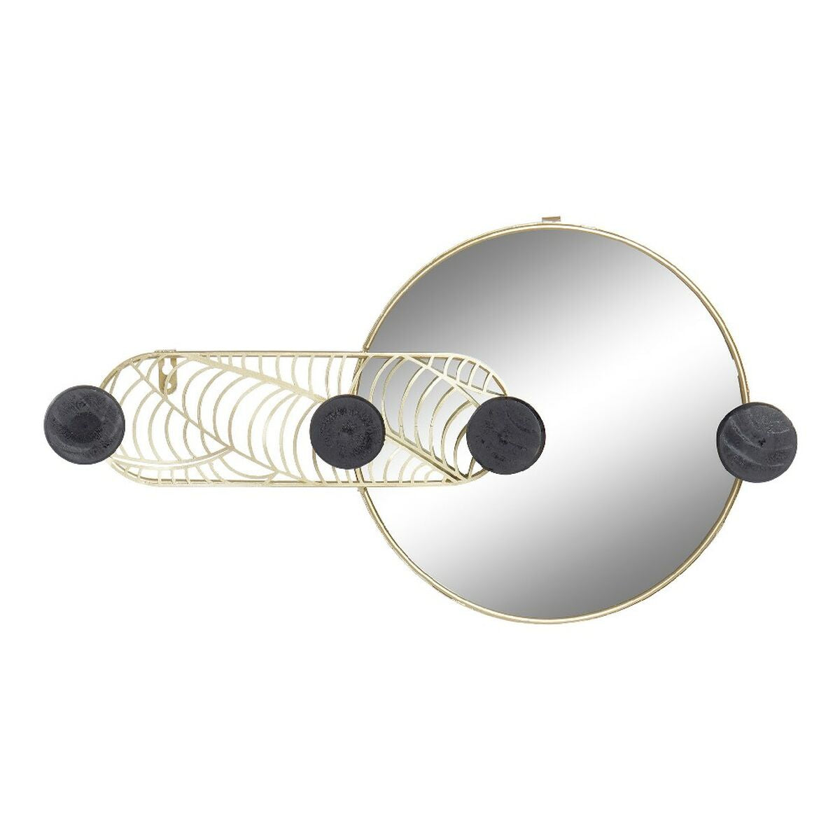 Wall mirror DKD Home Decor Black Golden 44 x 7 x 25 cm-0