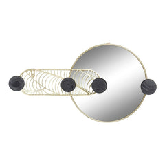 Wall mirror DKD Home Decor Black Golden 44 x 7 x 25 cm-0