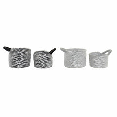 Basket set DKD Home Decor Natural Fibre 18 x 18 x 14 cm-0