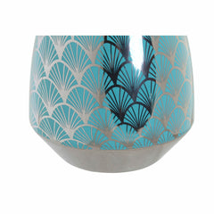 Vase DKD Home Decor Turquoise Porcelain Oriental (18 x 18 x 24 cm)-1