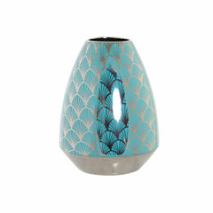 Vase DKD Home Decor Turquoise Porcelain Oriental (18 x 18 x 24 cm)-0