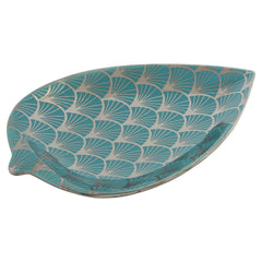 Centerpiece DKD Home Decor Turquoise Porcelain 27,5 x 16 x 3 cm-0