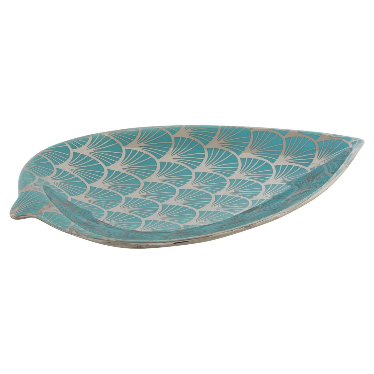 Centerpiece DKD Home Decor Turquoise Porcelain 27,5 x 16 x 3 cm-1